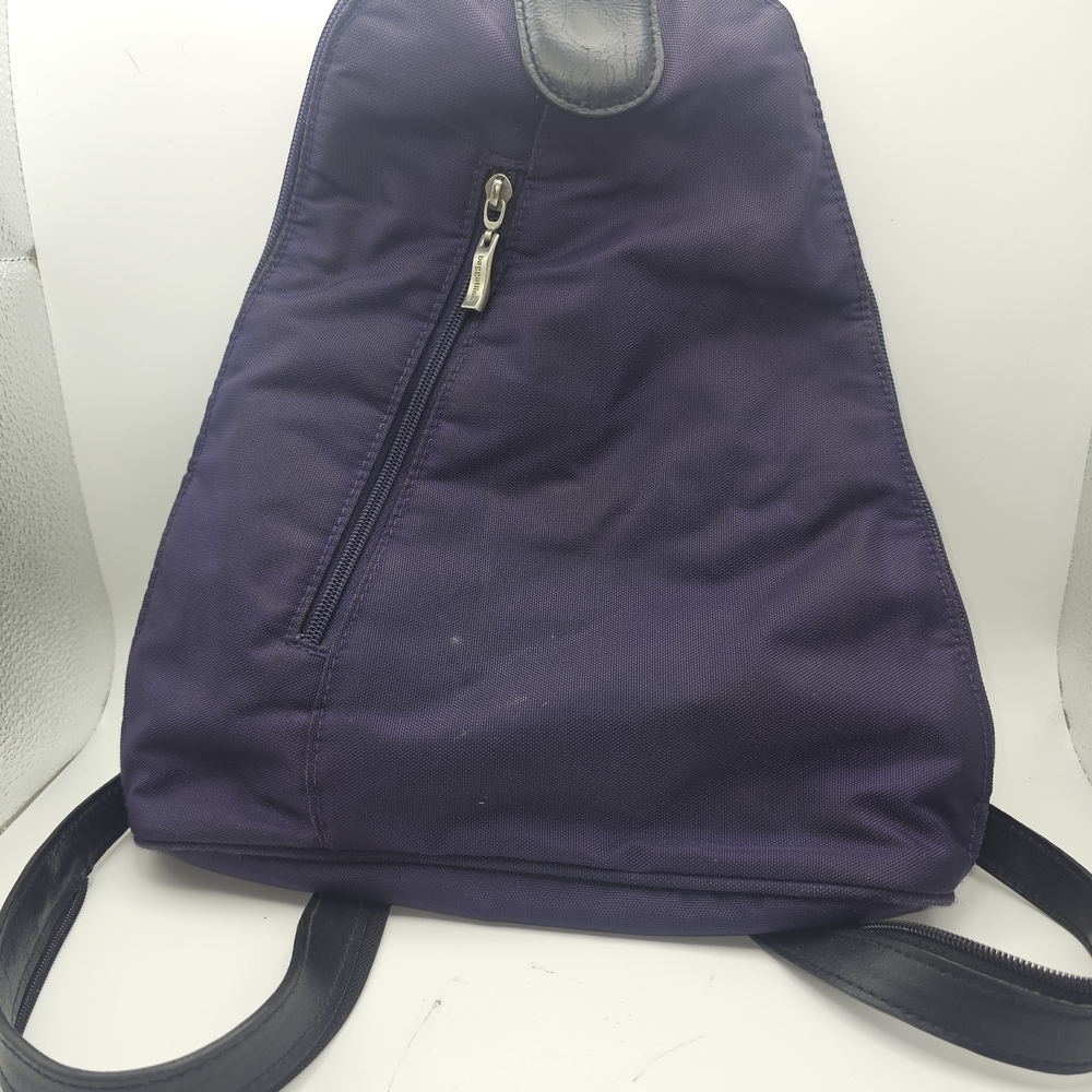 Baggallini Metro Purple Nylon Backpack Sling Bag Top Handle Convertible‎ RFID